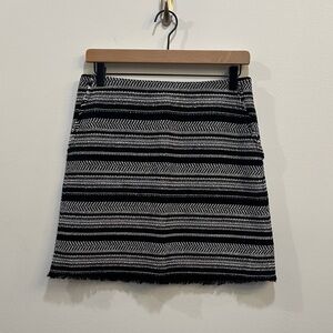 Ann Taylor LOFT Black and White Tweed Mini Skirt